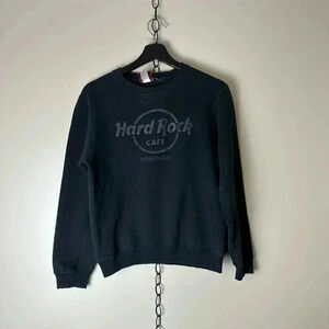 Vintage  Hard Rock Cafe Tonal Logo Crewneck Small